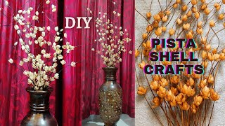 DIY Pista Shell Crafts  Pista Shell Flower making  Easy Pistachio shell Home Decor Ideas [upl. by Ordnajela]