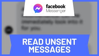 How to Read Unsent Messages on Messenger iOS 2024 [upl. by Aicyle]