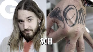 SCH dévoile ses tattoos  Jvlivs Otto son nouveau tatouage  GQ [upl. by Adnorhs571]