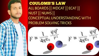 Electrostatics Coulombs law  coulombs law class 12  All boards  MDCAT  ECAT  NUMS  NUST [upl. by Adroj168]