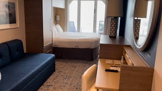 Odyssey of the Seas  Solo Oceanview Balcony  Full Walkthrough Tour amp Review 4K [upl. by Esinek561]