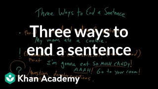 Three ways to end a sentence  Punctuation  Khan Academy [upl. by Mayda]