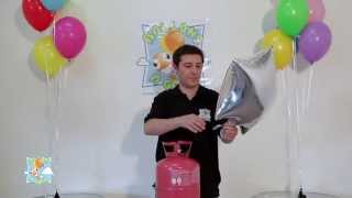 Gonflage dun ballon aluminium mylar [upl. by Eidac6]