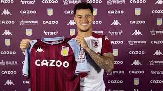 Philippe Coutinho signs for Aston Villa [upl. by Nodal]