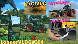 LohnerVLOG394 Müthing MUPRO Vario Gutablage ändern I Fendt 728 Vario im Gras I Raps Katastrophe [upl. by Daisie415]