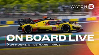 Onboard the 83 LIVE race action at 24H of Le Mans 2024  Ferrari Hypercar Part 2 [upl. by Hannasus394]