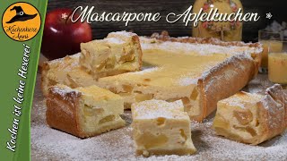 Cremiger Mascarpone Apfelkuchen mit Eierlikör [upl. by Naneek]