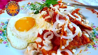 Chilaquiles Rojos con Epazote ¡Mejores Que Nunca [upl. by Zelikow]