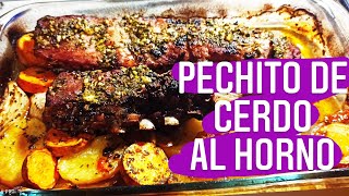 como hacer ‼️🐷COSTILLA de CERDO al HORNO con PATATAS facil y rapido DELICIOSO✅ [upl. by Halilahk627]