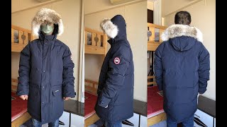 Canada Goose Emory Parka Navy Marine Blue Review  Try On [upl. by Fiorenze]