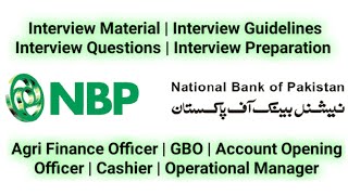 NBP Jobs 202324  Interview Materials amp Guidance  AFO GBO Account Open Officer Operation Manager [upl. by Grefe]