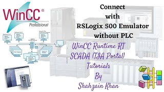 WINCC RT SCADA  Tutorial 3  Connect with RSLogix 500 Emulator without PLC [upl. by Crist]