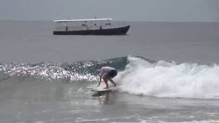 Surfing Nonyas  Quarters Maldives  July 2016 [upl. by Annawt]