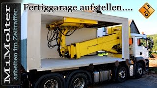 Beton Fertiggaragen aufstellen Concrete Garages  Zeitraffer [upl. by Ytoc]