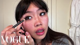 Beabadoobees Guide to Faux Freckles and LivedIn Eyeliner  Beauty Secrets  Vogue [upl. by Cleon892]