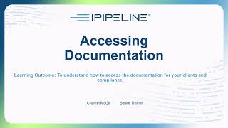 Ipipeline  Accessing Documentation [upl. by Tracey604]