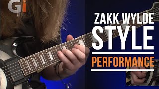 Zakk Wylde Style Guitar Performance With Doug Cartwright  Guitar Interactive Magazine [upl. by Adnorrehs826]