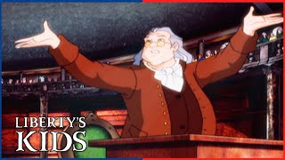 🇺🇸 Libertys Kids 102  Intolerable Acts with Benjamin Franklin  History Videos For Kids 🇺🇸 [upl. by Eisdnyl]