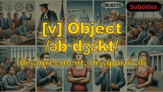 v Object meaning disagreement disapproval with 5 examples [upl. by Eta]