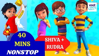 Shiva  Rudra  40 Minutes NonStop  Cartoon Videos For Kids  Voot Kids [upl. by Annelak870]