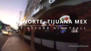 Walking Tour at Dusk in Zona Norte in Tijuana Coahuila Street [upl. by Grondin]