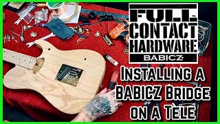 Babicz Full Contact Bridge in a Washburn USA Custom Shop Nele Nuno Bettencourt Telecaster Install [upl. by Aminta]