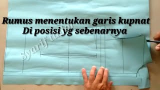 cara membuat garis kupnat pada pola baju wanita syariftailorofficial [upl. by Dan]