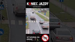 🔴🚶‍♂️ Nastolatek wchodzi na czerwonym świetle przed rozpędzone samochody [upl. by Millhon]