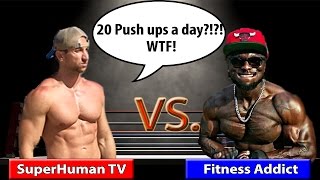 Tyrone The Fitness Addict quotResults Of Doing 20 Push ups Dailyquot EPIC Reaction [upl. by Anoirtac906]