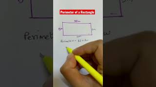 What is perimeter of a Rectangle and how to find it math youtube mathtrick shorts learning [upl. by Lang580]