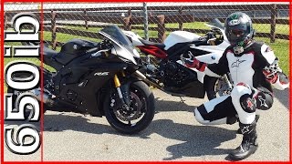 2017 Yamaha R6 vs Triumph Daytona 675R  Track Day SMACKDOWN [upl. by September]