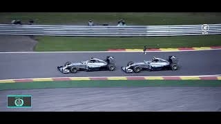 Belgian GP Teammates Clash at SPA Rosberg vs Hamilton  Origins of The Silver War F1 2014 [upl. by Ivek]