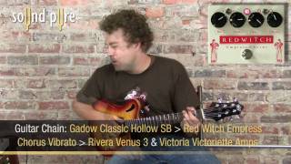 Red Witch Empress Chorus Vibrato W Gadow Classic Hollow Body SB [upl. by Neona690]