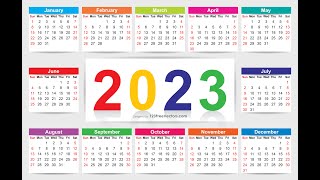 2023 Calendar Free Download  123FreeVectors [upl. by Peddada415]