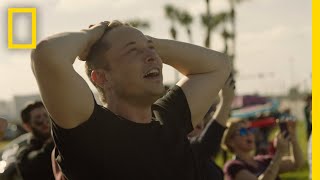 BehindtheScenes See How Elon Musk Celebrated the Falcon Heavy Launch  National Geographic [upl. by Notsahc]