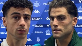 ZONA MIXTA  Eneko Jauregi y Josue Dorrio tras el encuentro DéporRacingFerrol [upl. by Ling151]