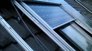 Automatic Sun screen with sliding solar panels for roof window [upl. by Nanci534]