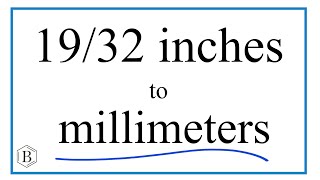 Convert 1932 of an Inch to Millimeters [upl. by Codie722]