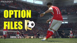 Tudo sobre OPTION FILES no PES 2017 [upl. by Genovera890]