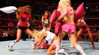 Raw Diva Pajama Pillow Fight Match [upl. by Neelyaj128]