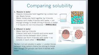 Intermediate Bonding PolaritySolubility and Intermolecular Bonding [upl. by Natsirt]