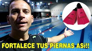 Fortalece tus Piernas en Piscina Nadando con Aletas [upl. by Goodman]