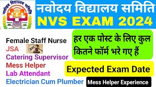 nvs non teaching form fill up 2024  nvs exam date  mess helper experience  syllabus exam pattern [upl. by Annovaj]