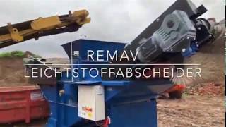 REMAV Leichtstoffabscheider LA1200 Abbruch Recycling  Holz Plastik durch SchwimmSink Trennung [upl. by Aserahs]