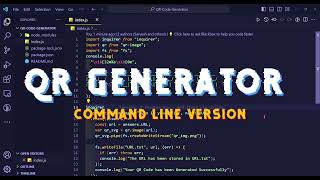 QR Code Generator using Nodejs  Command Line Version  nodejs  projects [upl. by Yasmar]