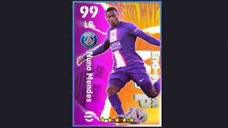 Nuno Mendes 99 Progression Points in Efootball 2024 [upl. by Moulton]