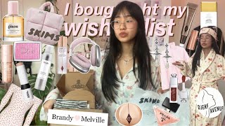 BUYING MY ENTIRE WISHLIST  HUGE HAUL🎀 online shop with me sephora brandy meville skims… [upl. by Ellenor635]