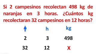 Regla de 3 compuesta Directa  Directa Ejercicio 1 [upl. by Ide198]