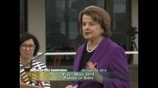 Mayor Lee amp US Senator Dianne Feinstein at Fleet Week 2014 Parade of Ships [upl. by Gimble]