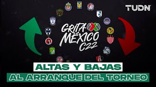 ¿Quién se reforzó mejor Así van las altas y bajas del Grita México BBVA C22  TUDN [upl. by Mozelle451]